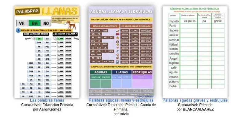 Palabras agudas, llanas y esdrújulas: 23 recursos para diferenciarlas