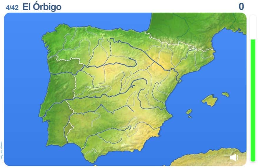 Juegos geográficos: ríos de España