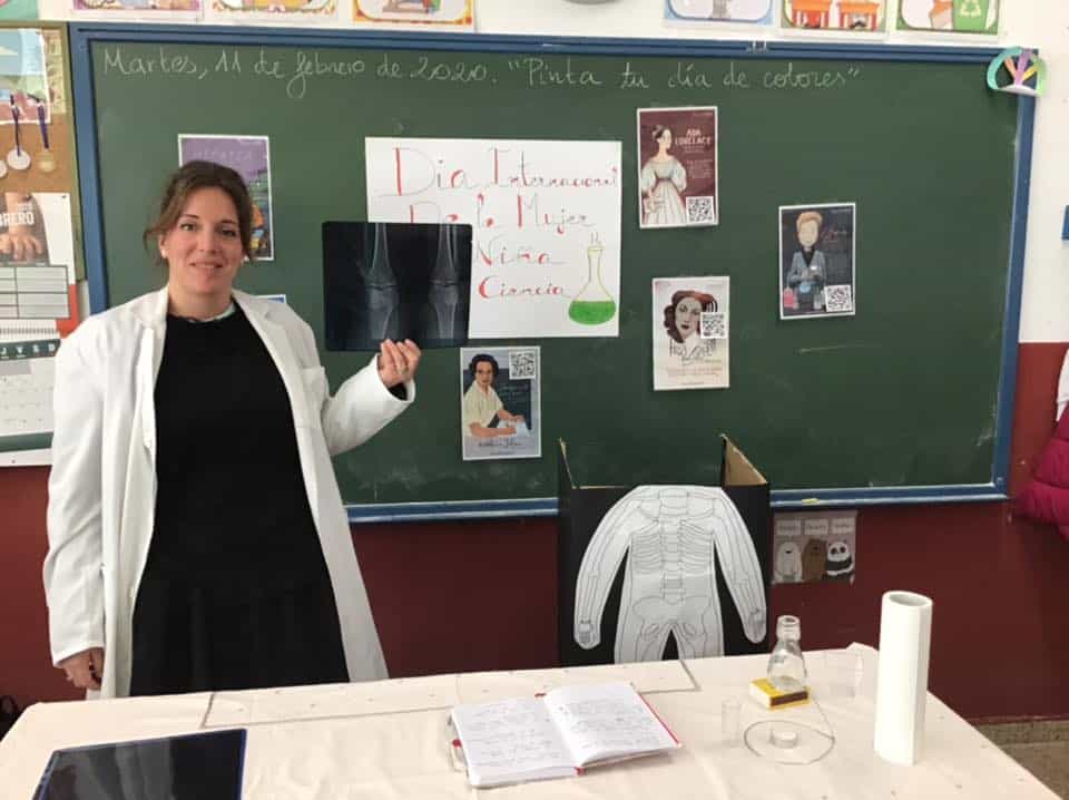 María José Amador en clase.