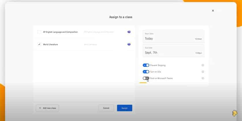 Asignar a una clase Edpuzzle con Microsoft Teams