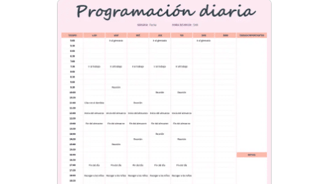 Programación diaria