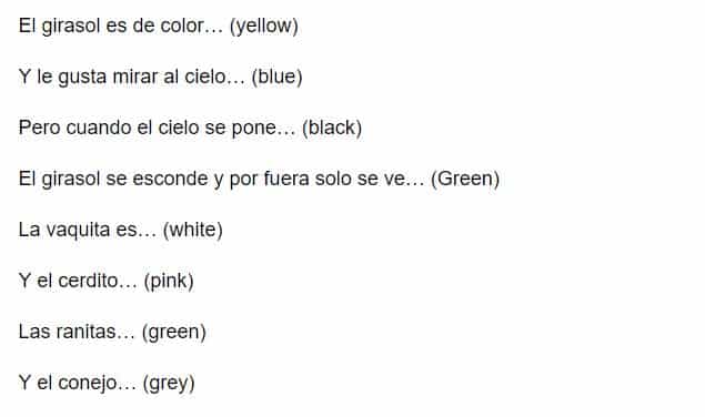 Juego De Aprendizaje De Los Colores En Inglés