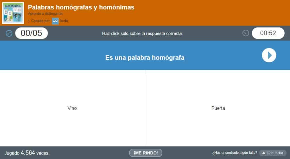 Palabras Homógrafas Y Homónimas