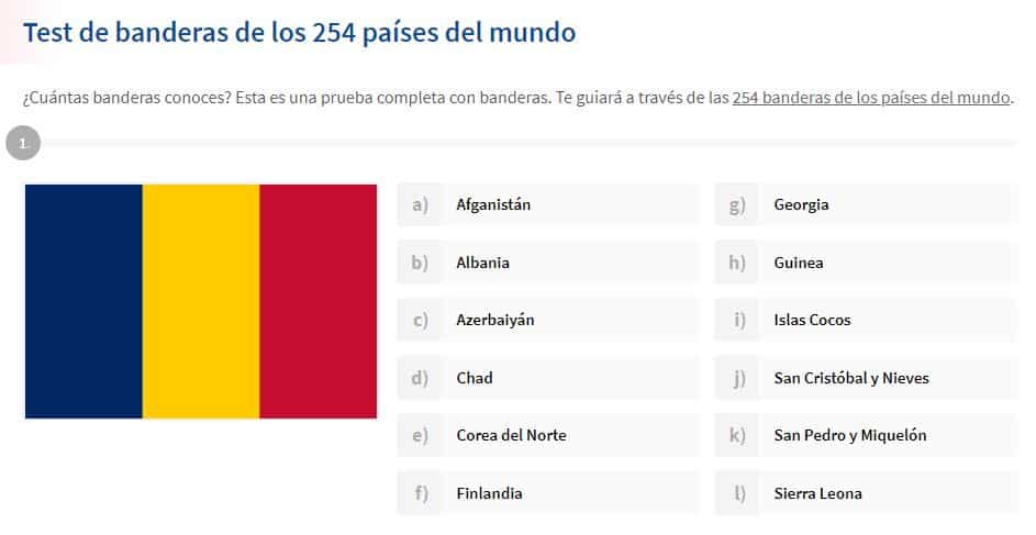 Test de banderas