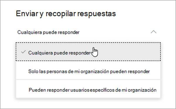 Enviar preguntas Microsoft Forms