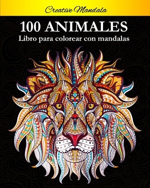 100 Animales Libros Colorear Adultos 