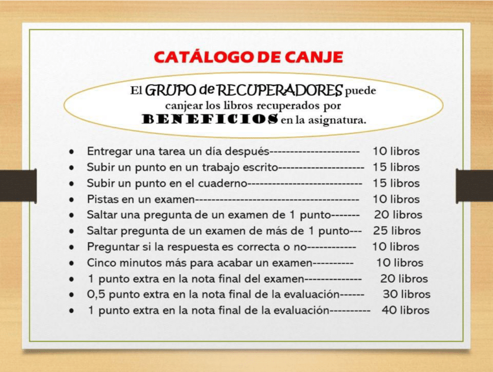 Catálogo de canje