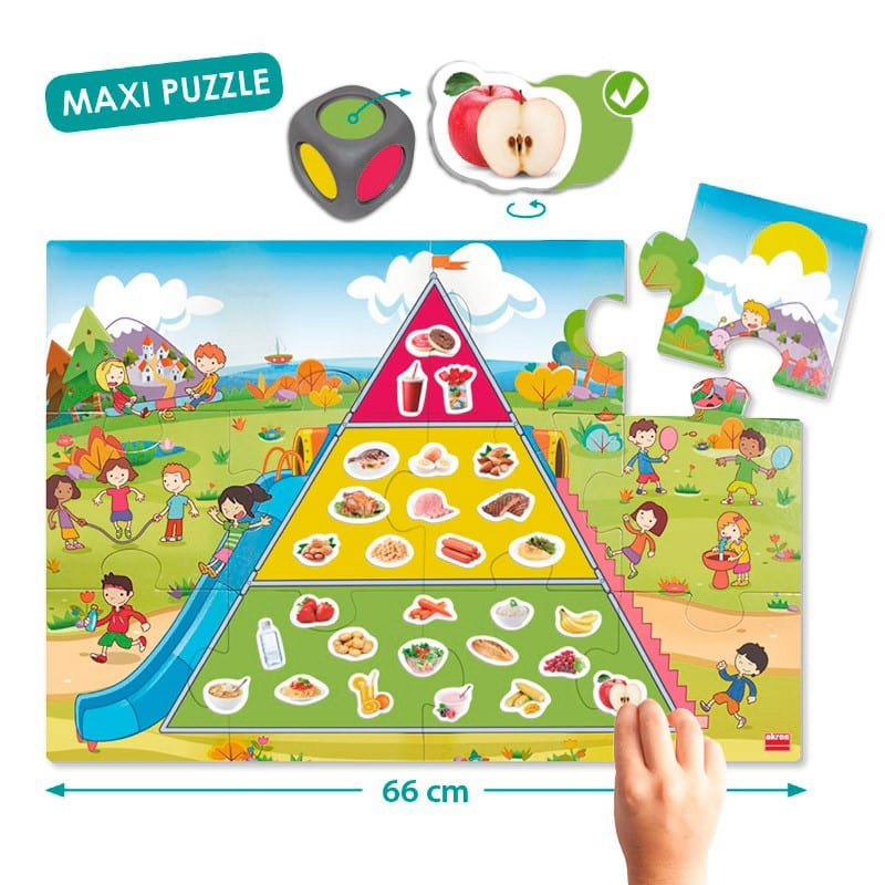 Juego de la pirámide de la buena alimentación