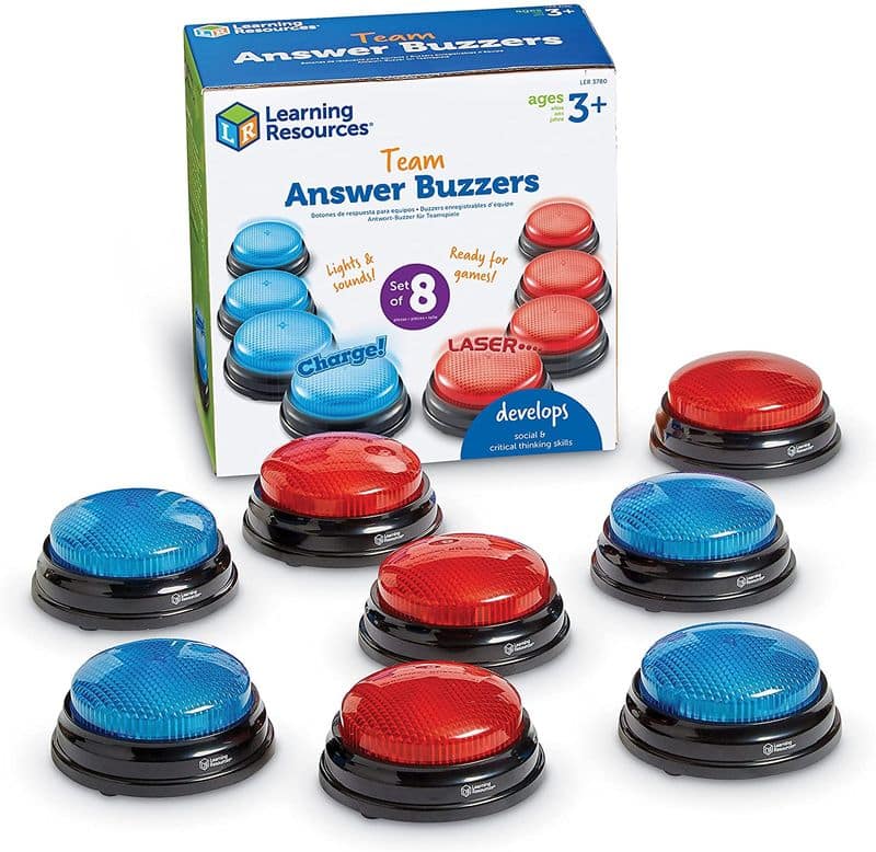 Learning Resources Botones de respuesta con luz y sonido , set de