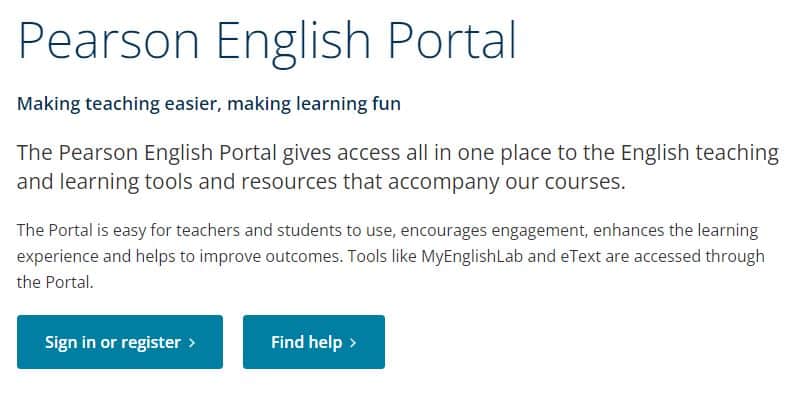 Pearson English portal