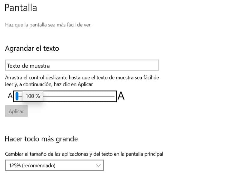 Agrandar texto trucos Windows 11 