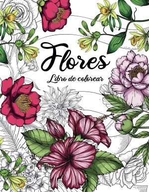 Flores libros de colorear 