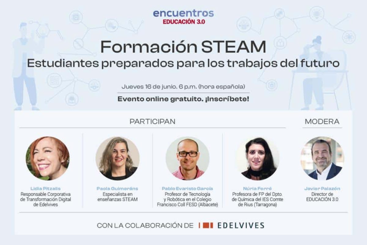 Apúntate al VIII Encuentro EDUCACIÓN 3.0 sobre Formación STEAM VIII Encuentro EDUCACIÓN 3.0