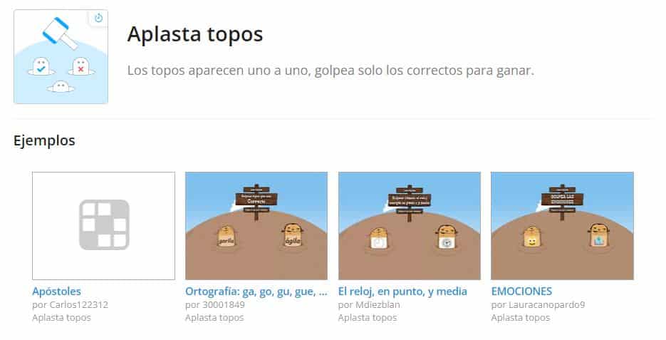 Ejemplo de actividad Wordwall