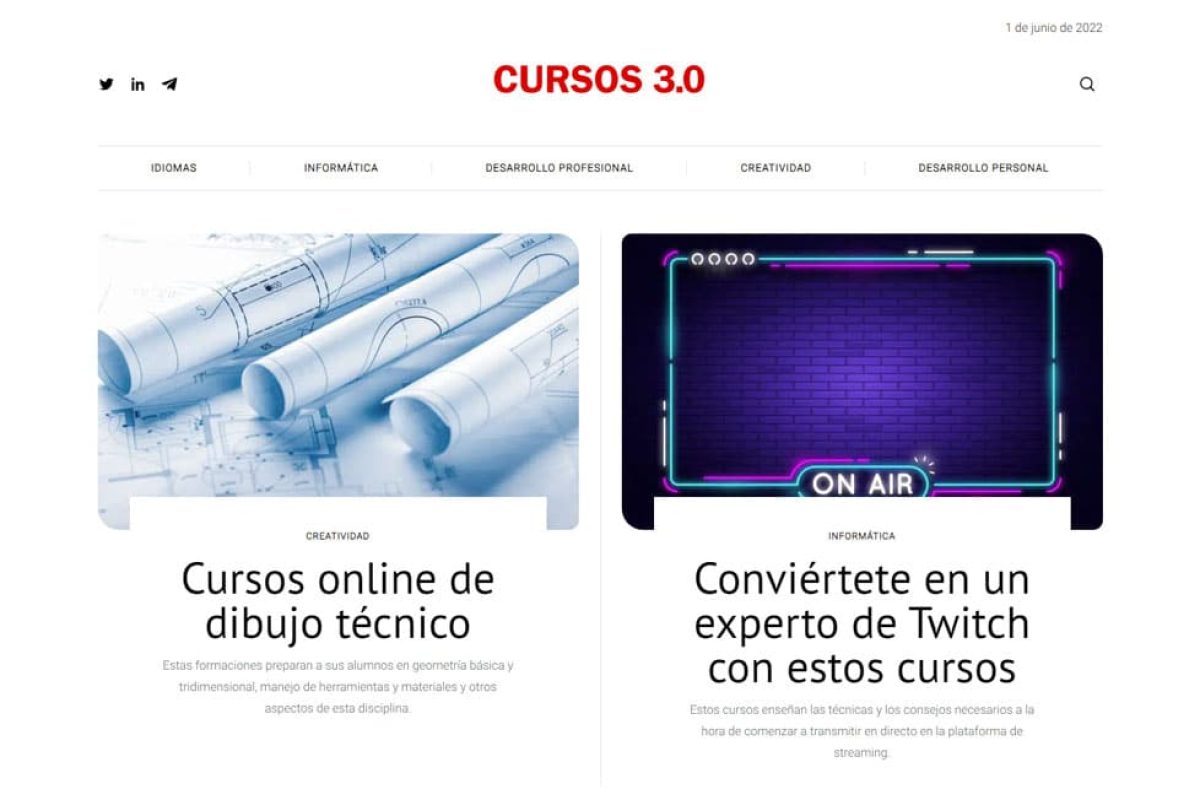 Nace CURSOS 3.0, la web de formación de EDUCACIÓN 3.0 cursos 3.0
