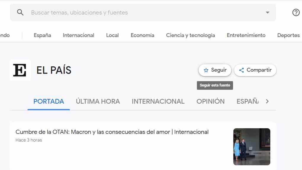 Google News medios 