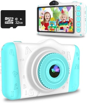 Cámara HD de 8 megapíxels para niños, con juegos, filtros y marcos