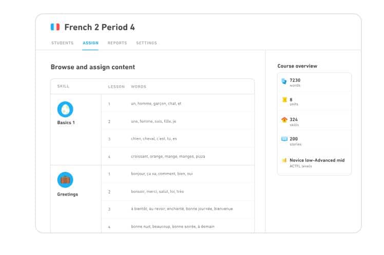 Duolingo for schools