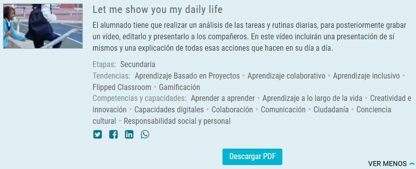 Let Me Show You My Daily Life  Situaciones De Aprendizaje