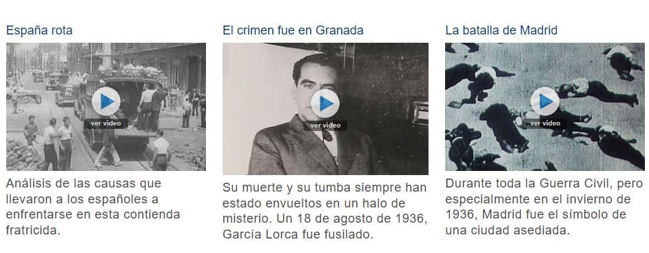 Recursos RTVE Guerra Civil Española