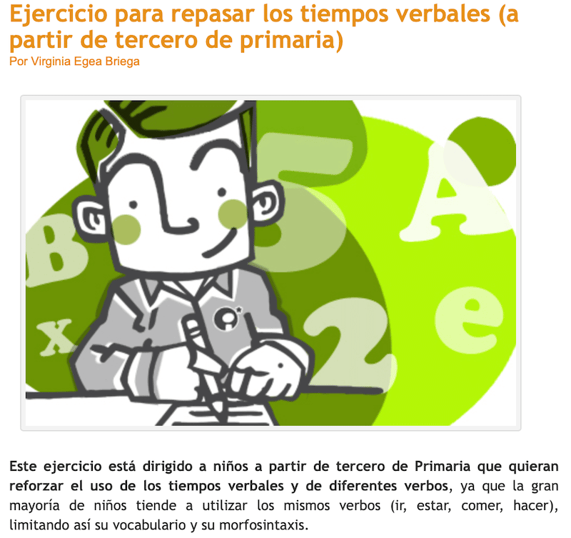 Ejercicio para repasar los tiempos verbales