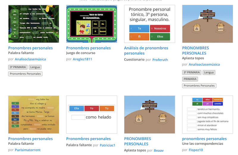 Juegos para repasarlos