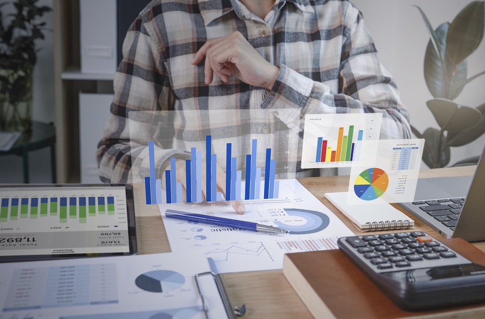Businesspeople Working Finance Accounting Analyze Financi