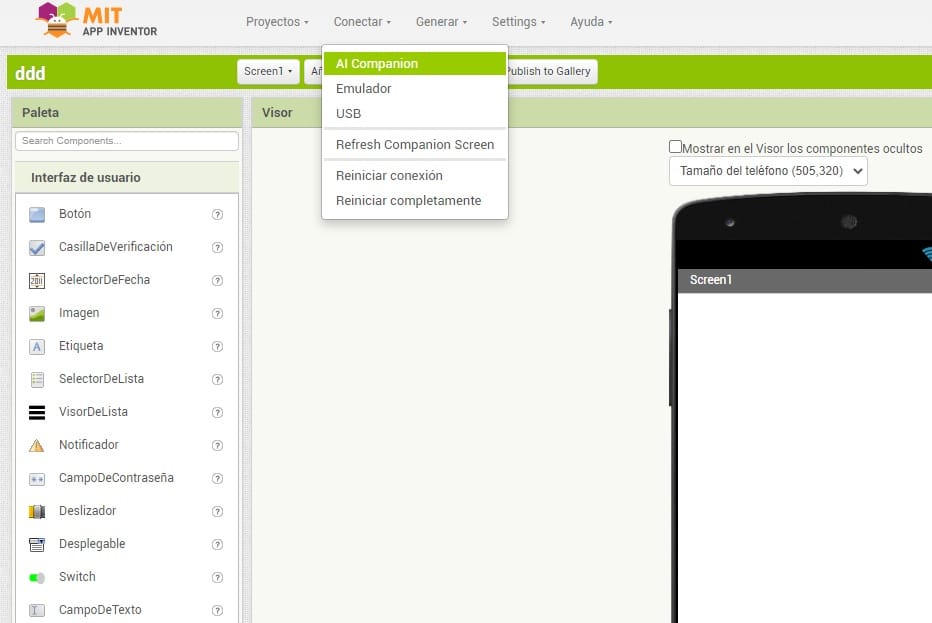 Interfaz De App Inventor