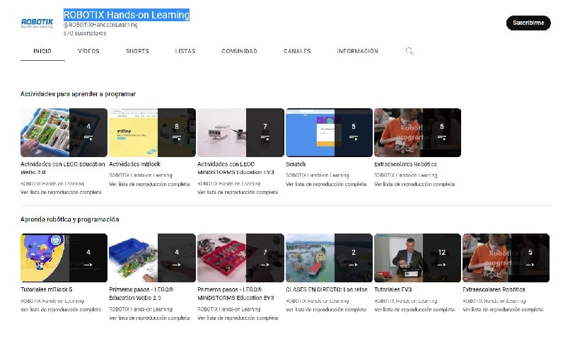 ROBOTIX Hands-on Learning, canales de YouTube para aprender robótica