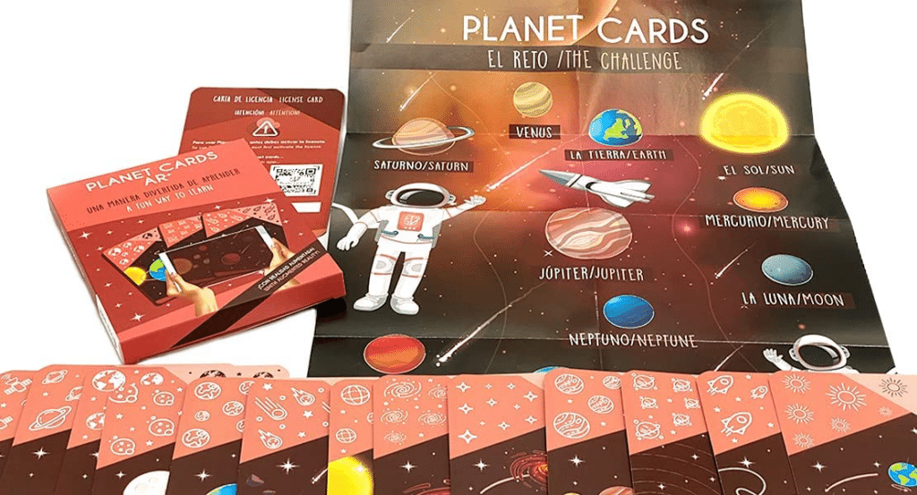 Cartas con Realidad Aumentada Descubrir los planetas