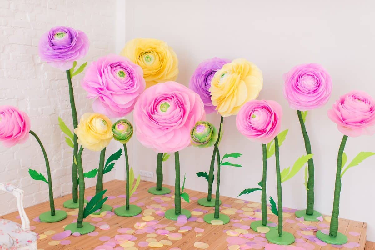 flores de papel caseras