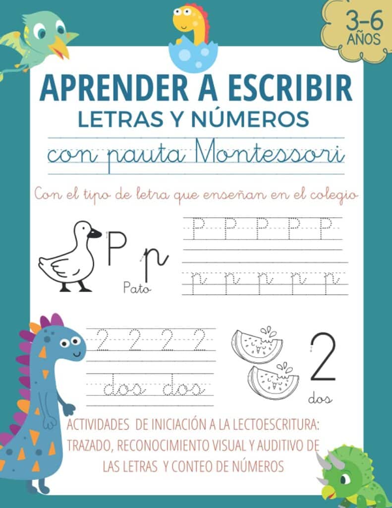 Aprender a escribir letras y numeros con pauta Montessori