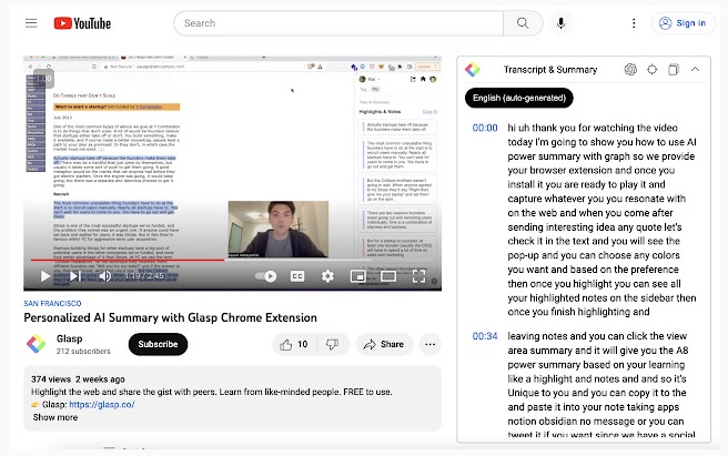 Youtube &  Riepilogo dell'articolo con Chatgpt - Estensioni Chatgpt gratuite per Chrome