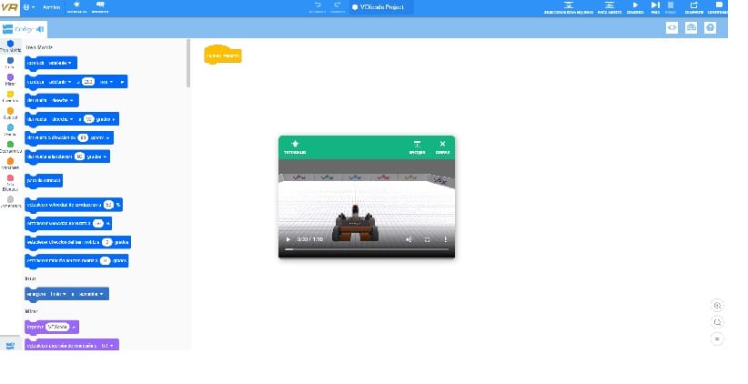 VEXcode VR- simuladores de robótica