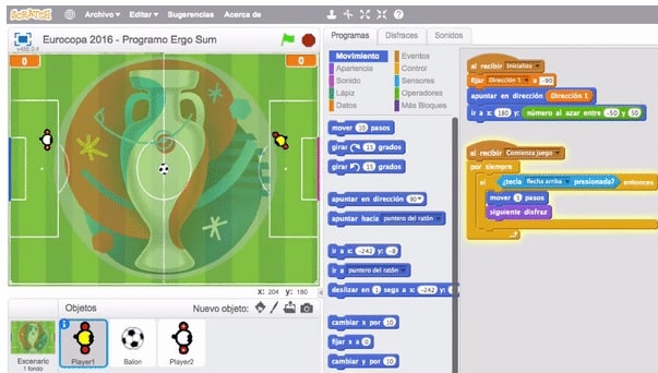 Juegos en Scratch- programar un partido de fútbol