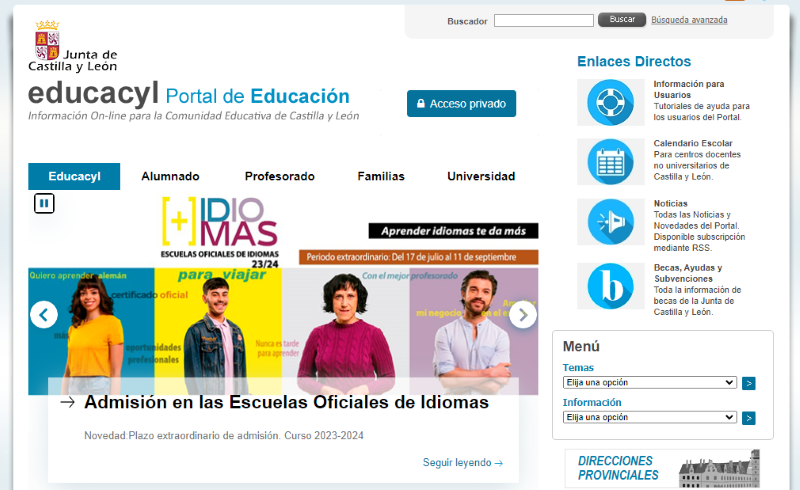 Educacyl, El Portal Educativo