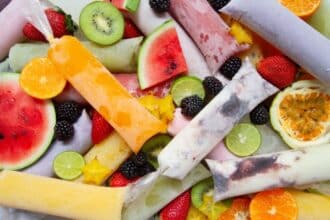 Helados y frutas