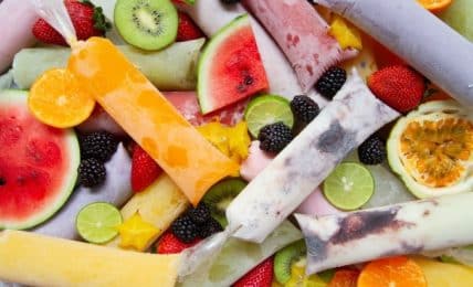 Helados y frutas