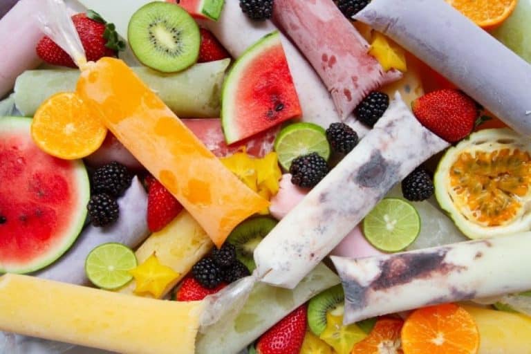Helados y frutas