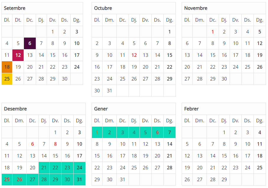 Calendario Escolar 2023 Cataluña