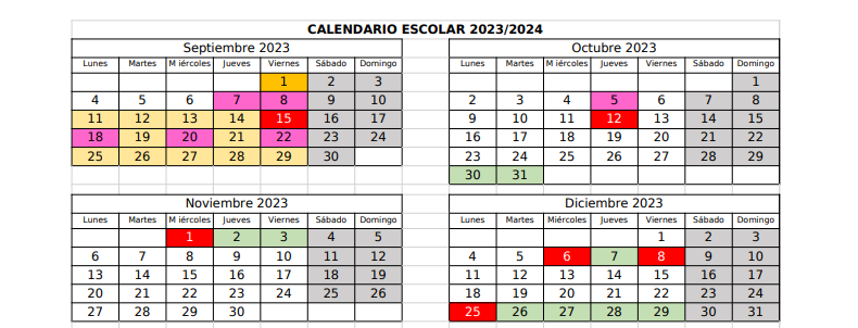 Calendario Escolar 2023 Cantabria