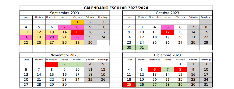 Calendario escolar 2023 cantabria