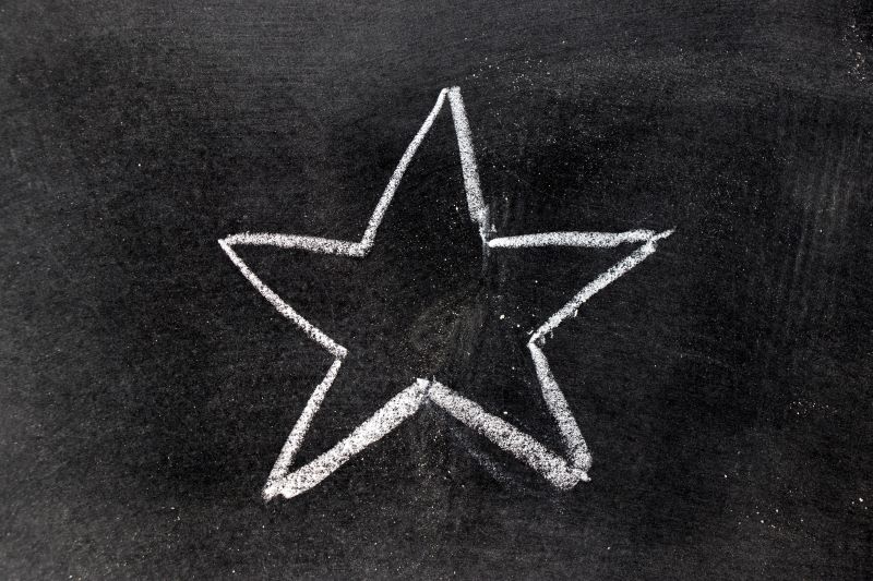 Estrella en la pizarra