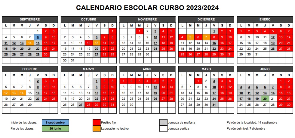 Calendario Escolar 2023 Navarra