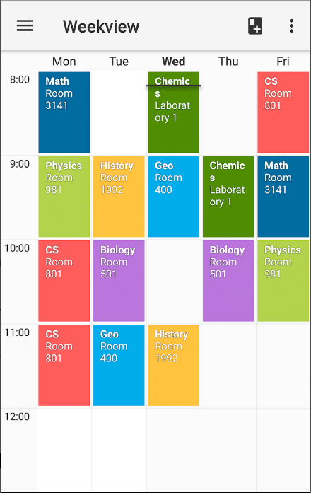 Timetable