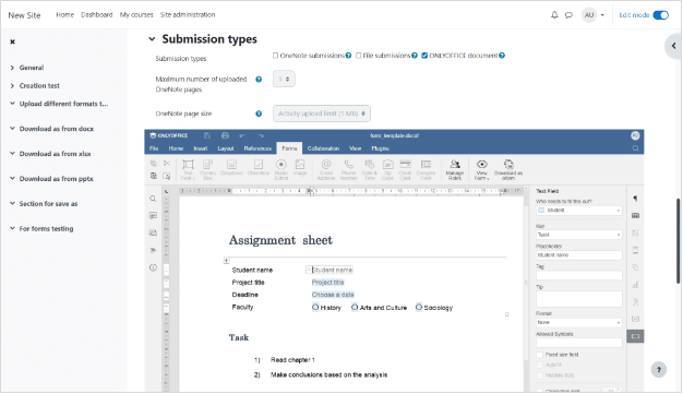 Moodle y ONLYOFFICE Docs