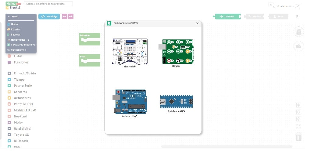 plataforma Hello Blocks!