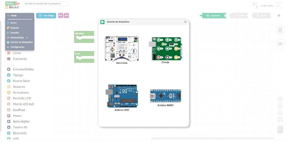 Plataforma Hello Blocks!