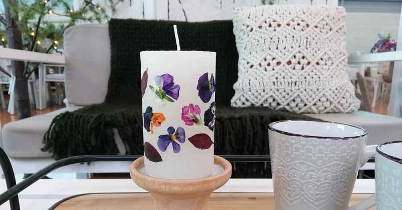 Velas con flores