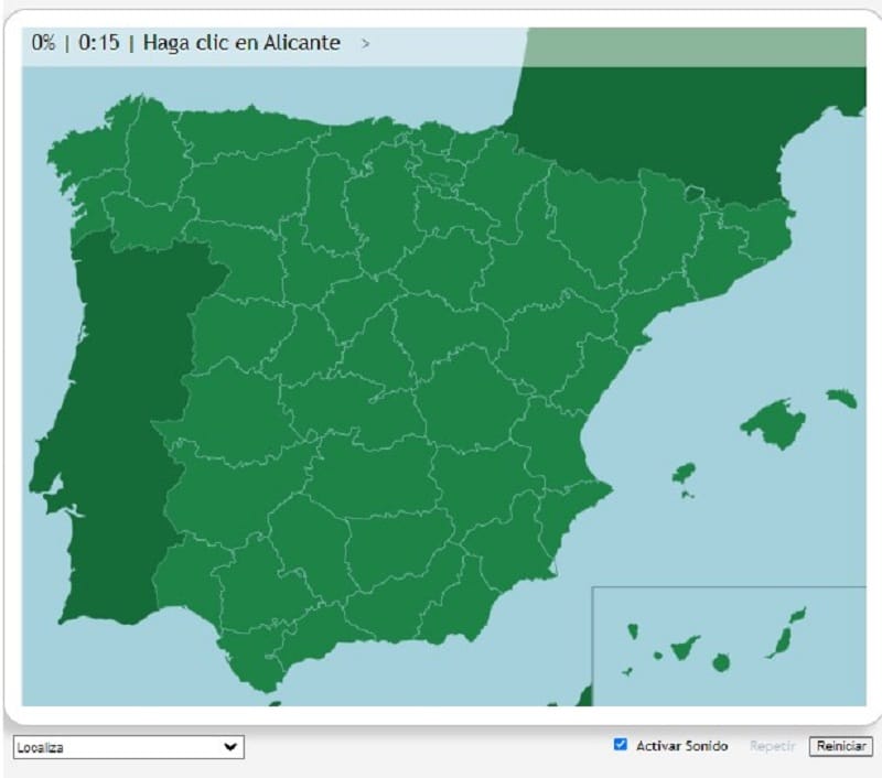 Mapa aprender provincias